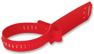 PANDUIT CM4S-L2 Cable Tie, ID Marker Strap, PE (Polyethylene), Red, 387 mm, 19.1 mm, 111 mm
