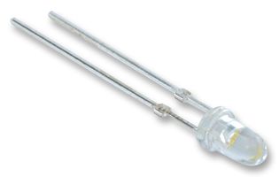 MARL 100053 LED, White, Through Hole, T-1 (3mm), 30 mA, 3.6 V, 1.27 cd