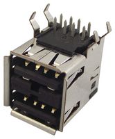 AMP - TE CONNECTIVITY 5787617-1 USB Stacked Connector, USB Type A, USB 2.0, 8 Ways, Right Angle, Copper Alloy