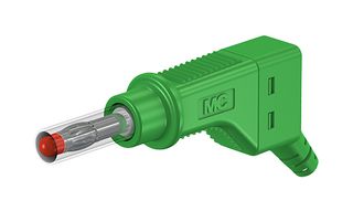 STAUBLI 66.9328-25 Banana Test Connector, 4mm, Plug, Cable Mount, 32 A, 600 V, Nickel Plated Contacts, Green