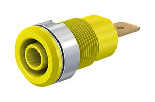 STAUBLI 23.3060-24 Banana Test Connector, 4mm, Socket, Receptacle, Panel Mount, 32 A, 1 kV, Gold Plated Contacts