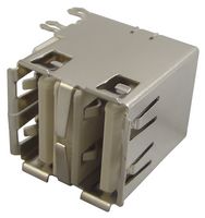 AMPHENOL COMMUNICATIONS SOLUTIONS 72309-8034BLF USB Stacked Connector, USB Type A, USB 2.0, 8 Ways, Right Angle, Copper Alloy