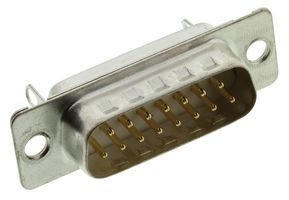 AMPHENOL COMMUNICATIONS SOLUTIONS DA15P064HTXLF D Sub Connector, DA15, Standard, Plug, FCI D, 15 Contacts, DA, Solder Cup