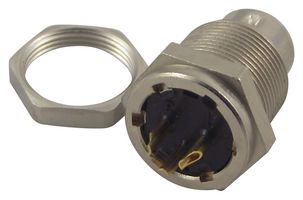 BINDER 09-0077-00-03 Circular Connector, Subminiature Circular Connector, 711 Series, Panel Mount Receptacle