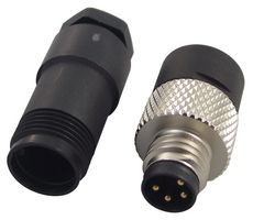 BINDER 99-3383-00-04 Circular Connector, Standard Circular Connector, 768 Series, Cable Mount Plug, 4 Contacts