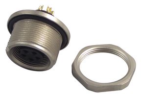 BINDER 09 0416 80 05 Circular Connector, Subminiature Circular Connector, 712 Series, Panel Mount Receptacle, 5 Contacts