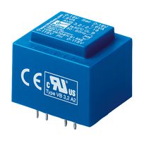 BLOCK AVB1.0/2/15 PCB Transformer, Class II, Encapsulated Safety Isolating, 2 x 115V, 2 x 15V, 1 VA, 50Hz / 60Hz