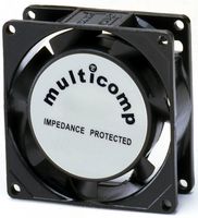 MULTICOMP MC19671 AC Axial Fan, 115V, Square, 92 mm, 25.5 mm, Sleeve Bearing, 36 CFM