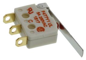 SAIA-BURGESS F4T7Y1 Microswitch, Snap Action, Lever, SPDT, Solder, 5 A, 30 V