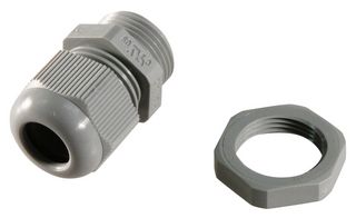 JACOB 50.013 PA-F Cable Gland, IP68 5 Bar, PG13.5, 6 mm, 12 mm, Nylon 6 (Polyamide 6), Grey, IP68