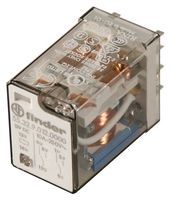 FINDER 55.32.9.012.0000 General Purpose Relay, 55 Series, Power, DPDT, 12 VDC, 10 A