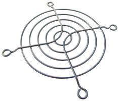 EBM-PAPST LZ22K Fan Finger Guard, Grille, Steel - Wire Form, 80mm Axial Fans, 71.5 mm, Bright Nickel Chrome