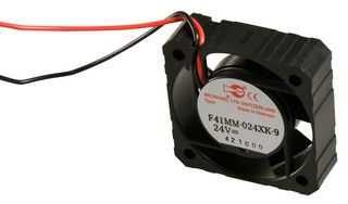 MICRONEL F41MM-024XK-9 DC Axial Fan, 24 V, Square, 41 mm, 12 mm, Ball Bearing, 4.95 CFM