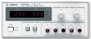 KEYSIGHT TECHNOLOGIES E3620A Bench Power Supply, Non-Programmable, Fixed, 2 Output, 0 V, 25 V, 0 A, 1 A