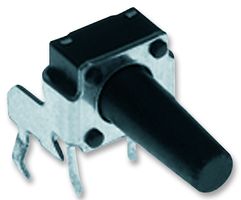 SCHURTER 1301.9501 Tactile Switch, LPV Series, Side Actuated, Through Hole, Round Button, 160 gf, 50mA at 12VDC