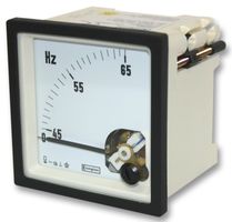 TE CONNECTIVITY - CROMPTON E243-41S-G-RN-AJ-AJ Analogue Panel Meter, Shock Resistant, Calibrated at 23°C, Frequency, 45Hz to 65Hz, 68 mm, 68 mm