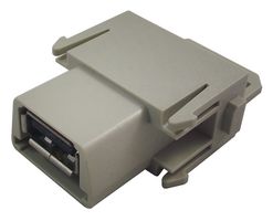 HARTING 09 14 001 4701 USB Connector, USB Type A, Receptacle, 4 Ways, Cable Mount, Right Angle