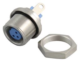 TE CONNECTIVITY T01-0580-S03 Circular Connector, Standard Circular Connector, T01 Series, Panel Mount Receptacle, 3 Contacts