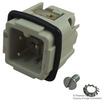 TE CONNECTIVITY - HTS 1-1103400-1 Heavy Duty Connector, 3+PE Signal, HTS, Insert, 4 Contacts, 1, Plug, Screw Pin