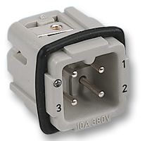 TE CONNECTIVITY - HTS 2-1103002-3 Heavy Duty Connector, Insert, 8 Contacts, 1, Plug, Crimp Pin - Contacts Not Supplied