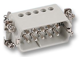 TE CONNECTIVITY - HTS 1-1103414-1 Heavy Duty Connector, 10+PE Signal, HTS, Insert, 11 Contacts, 2, Plug, Screw Pin