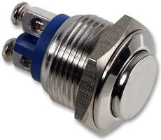 ARCOLECTRIC / BULGIN LIMITED MP0042/3 Vandal Resistant Switch, 16.2 mm, SPST-NO, Momentary, Round Raised, Natural