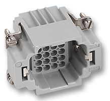 TE CONNECTIVITY - HTS 2-1103200-3 Heavy Duty Connector, HTS, Insert, 24 Contacts, 3, Plug, Crimp Pin - Contacts Not Supplied