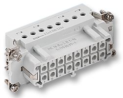 TE CONNECTIVITY - HTS 1-1103638-9 Heavy Duty Connector, 16+PE Signal, Insert, 17 Contacts, 10, Plug, Screw Pin
