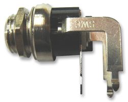 SWITCHCRAFT/CONXALL 722RA DC Power Connector, Jack, 5 A, 2 mm, Through Hole Mount, Solder