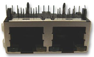 AMP - TE CONNECTIVITY 5406552-1. SOCKET, RJ45, SHIELDED, 4PORT, W/LED