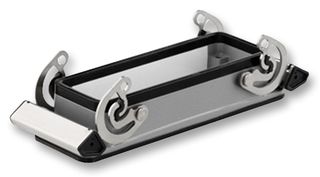 WEIDMULLER 1212400000 Heavy Duty Connector, Base, Bulkhead Mount, Aluminium Body, 2 Lever, 24B, HDC 24B Inserts & Hoods