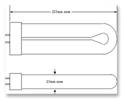 CML INNOVATIVE TECHNOLOGIES 60000282 UV U-TUBE, SHATTER-PROOF, 25W