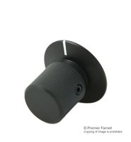 MULTICOMP KB00011 Knob, Round Shaft, 6.4 mm, Aluminium, Round with Indicator Line, 25.4 mm, KFS