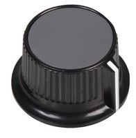 MULTICOMP CP-LB16-5-1D KNOB, 16MM, BLACK, CAP 3.2 SHAFT