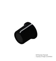 MULTICOMP CP-LB16-5-6D Knob, Round Shaft, 6 mm, Plastic, Round with Side Indicator Line, 16 mm