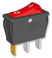 MULTICOMP MC34231-091-72 Rocker Switch, Off-On, SPST, Illuminated, Panel Mount, Red, MC34