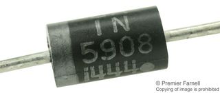ONSEMI 1N5935BRLG Zener Single Diode, 27 V, 3 W, DO-41 (DO-204AL), 2 Pins, 200 °C, Through Hole