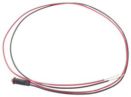 DIALIGHT 558-0101-007F LED Panel Mount Indicator, Snap-in, Red, 2 VDC, 3.96 mm, 10 mA, 10 mcd, Not Rated
