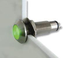 MARL 534-930-63 LED Panel Mount Indicator, Weatherproof, Blue, 28 V, 8.1 mm, 16 mA, 7 cd, IP67