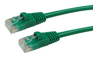 VIDEK 2965-1.25G Ethernet Cable, Patch Lead, Cat5e, RJ45 Plug to RJ45 Plug, Green, 1.25 m