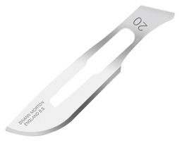SWANN-MORTON 0106 Swann Morton Blades 20, Carbon Steel, Handle 4 or 6A, Pack of 5