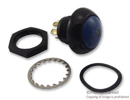 OTTO CONTROLS LP9-11131K26 Industrial Pushbutton Switch, IP68S, LP9 Series, 12.8 mm, SPDT-DB, Momentary, Flush, Blue
