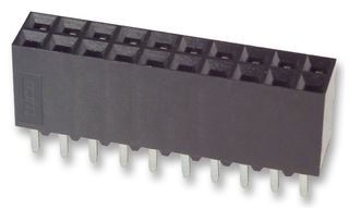 AMP - TE CONNECTIVITY 1-534206-0 PCB Receptacle, Board-to-Board, 2.54 mm, 2 Rows, 20 Contacts, Through Hole Mount, AMPMODU MOD II