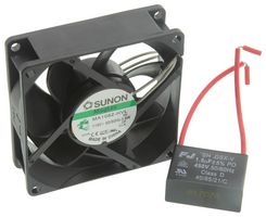 SUNON MA1082-HVL.GN AC Axial Fan, 115V, Square, 80 mm, 25 mm, Vapo Bearing, 41 CFM