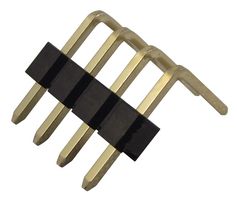MULTICOMP PRO MC34749 Pin Header, Board-to-Board, 2.54 mm, 1 Rows, 4 Contacts, Through Hole Right Angle, MC34
