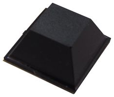 BUD INDUSTRIES F-3581 Bumper / Feet, Adhesive, 7.62 mm, 12.7 mm, Square, Black