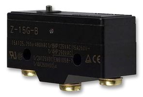 OMRON INDUSTRIAL AUTOMATION Z-15GQ-B Microswitch, Snap Action, Plunger, SPDT, Screw, 15 A, 250 V