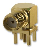 AMPHENOL RF 901-143-6RFX RF / Coaxial Connector, SMA Coaxial, Right Angle Jack, Solder, 50 ohm, Beryllium Copper