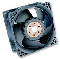 EBM-PAPST 8214J/2H4. DC Axial Fan, 24 V, Square, 80 mm, 38 mm, Ball Bearing, 131 CFM