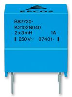 TDK B82720K2301N040 Choke, Power Line, Double, Ring Core, 12 mH, 300 mA, B82720K Series